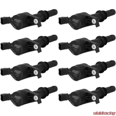 MSD Ignition Coil - Blaster - Ford 3-Valve V8 - Black - 8-Pack - 824383