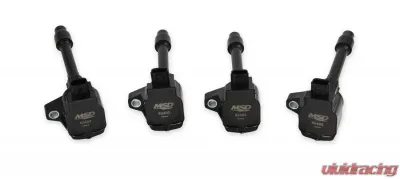 MSD Ignition Coil - Blaster Series - Honda 1.5L/2.0L/2.0L Turbo 4-cylinder - Black - 4-Pack - 824943