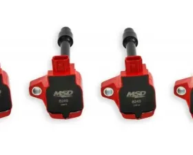 MSD Ignition Coil - Blaster Series - Honda 1.5L/2.0L/2.0L Turbo 4-cylinder - Red - 4-Pack