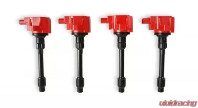 MSD Ignition Coil - Blaster Series - Honda 1.5L/2.0L/2.0L Turbo 4-cylinder - Red - 4-Pack - 82494