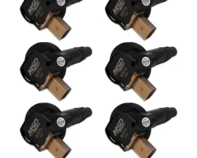 MSD Ignition Coil - Ford EcoBoost - 3.5L V6 - 3-Pin Connector - Black - 6-Pack