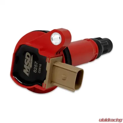 MSD Ignition Coil - Ford EcoBoost - 3.5L V6 - 3-Pin Connector - Red - 8257
