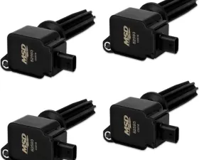 MSD Ignition Coil - Ford EcoBoost - 2.0L/2.3L L4 - Black - 4-Pack