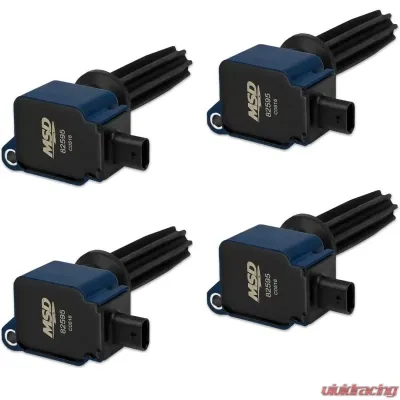 MSD Ignition Coil - Ford EcoBoost - 2.0L/2.3L L4 - Blue - 4-Pack - 825945