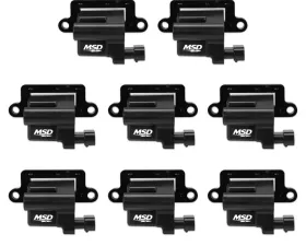MSD Ignition Coil - GM LS Blaster Series - L-Series Truck Engine - Black - 8-Pack