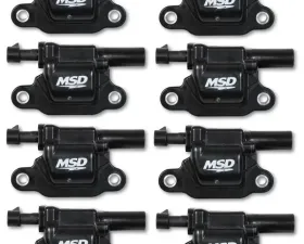 MSD Ignition Coil - GM Gen V Blaster Series - Gen V Direct Injected Engine - Black - 8-Pack - Square