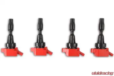 MSD Ignition Coil - Blaster Series - Fits Hyundai and KIA 1.6L Turbo - Red - 4-Pack - 82694