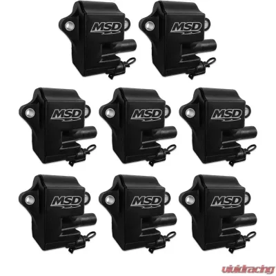 MSD Ignition Coil - Pro Power Series - GM LS1/LS6 Engines - Black - 8-Pack - 828583
