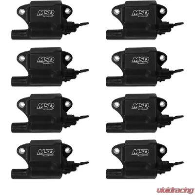 MSD Ignition Coil - Pro Power Series - GM LS2/LS7 Engines - Black - 8-Pack - 828783