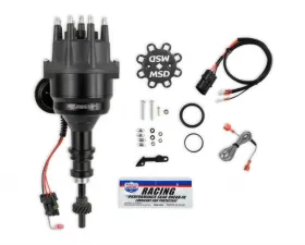 MSD Black Distributor, Ford 289/302, Ready-to-Run, Steel Gear