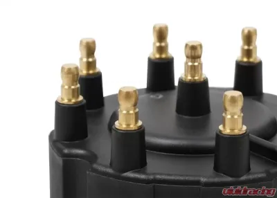 MSD Black Distributor Cap, GM HEI, Late Model, Ext Coil - 84263