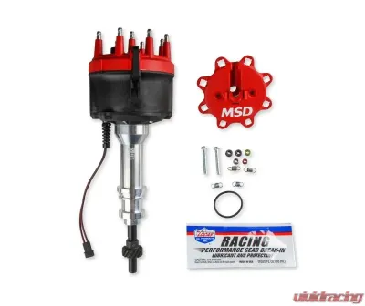 MSD Distributor, Billet Ford 351W, for Edelbrock Victor Jr, w/Steel Gear - 858051