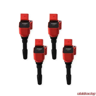 MSD Ignition Coil - Blaster Series - VW / Audi 1.8L/2.0L Engines - Red - 4-Pack - 87164