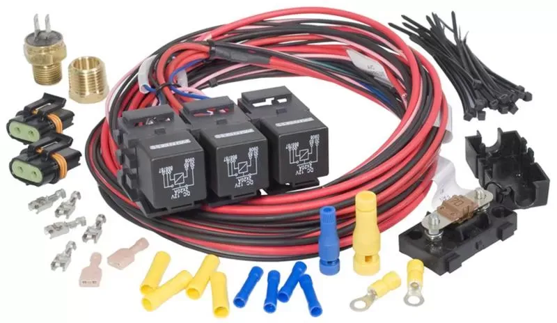 Painless Wiring Dual Activation/Dual Fan Relay Kit (on 195; off 185) - 30116