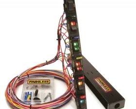 Painless Wiring Fused Dragster Vertical 6 Switch Panel w/Wiring/Hardware