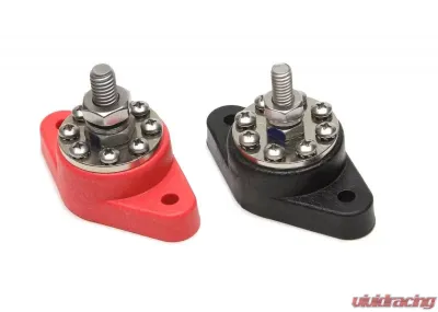Painless Wiring 8-Point Distribution Blocks (Red/Blk) - 80116