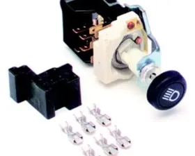 Painless Wiring Headlight Switch/Black Knob/GM Style w/Dimmer/Dome Light
