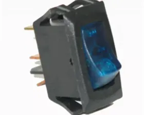 Painless Wiring Small Rocker Switch (On/Off; Blue Lighted)