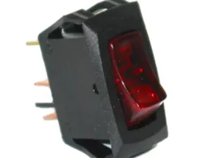 Painless Wiring Small Rocker Switch (On/Off; Red Lighted)