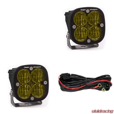 Baja Designs Amber Squadron SAE LED Wide Cornering Fog Lights Pair - 257815