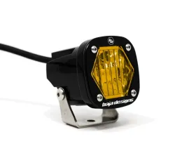Baja Designs S1 Amber Wide Cornering LED Light with Mounting Bracket Single