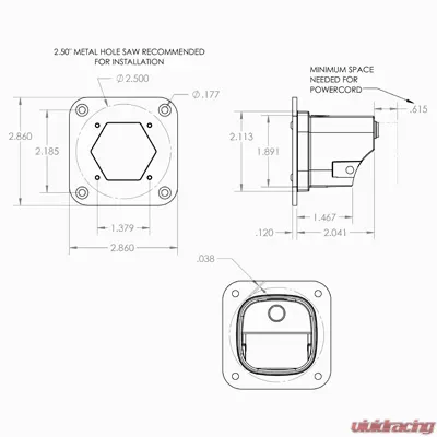 Baja Designs Spot LED White S1 Flush Mount - 381001wt