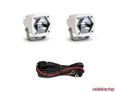 Baja Designs White S1 Spot LED Light Pods Pair - 387801WT