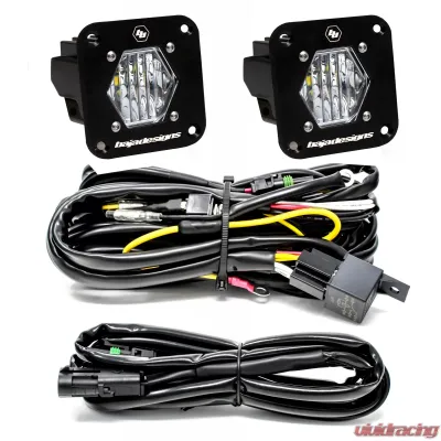 Baja Designs LED Light Pods S1 Pair Wide Cornering LED Flush Mount Backup Kit - 387808