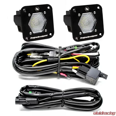 Baja Designs LED Light Pods S1 Pair Work/Scene LED Flush Mount Backup Kit - 387809