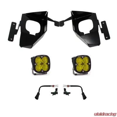 Baja Designs Amber Squadron Sport W/C Fog Pocket Kit Chevrolet Silverado 2016-2018 - 447537