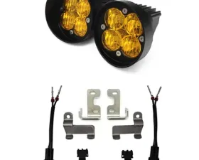 Baja Designs 12- On Rav4 Fog Pocket Kit Squadron Sport Amber Wide Cornering