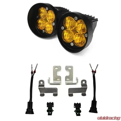 Baja Designs 12- On Rav4 Fog Pocket Kit Squadron Sport Amber Wide Cornering - 447677