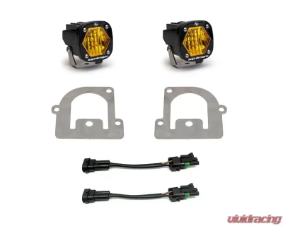 Baja Designs Amber Wide Cornering S1 Fog Light Kit Ford Bronco Sport 2021+ - 447683