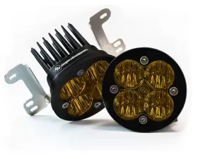 Baja Designs Amber Squadron-R SAE LED Fog Pocket Kit Jeep Wrangler 2007-2018