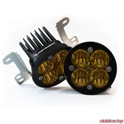 Baja Designs Amber Squadron-R SAE LED Fog Pocket Kit Jeep Wrangler 2007-2018 - 447721