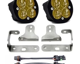 Baja Designs Amber Squadron-R SAE Fog Pocket Kit Jeep Wrangler JL Sport/Sport-S 2018+