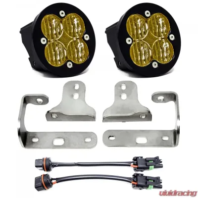 Baja Designs Amber Squadron-R SAE Fog Pocket Kit Jeep Wrangler JL Sport/Sport-S 2018+ - 447722