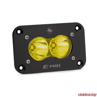 Baja Designs Flush Mount Amber Lens Spot Pattern S2 Pro LED Work Light - 481011