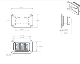Baja Designs Amber Wide Cornering Flush Mount S2 Pro LED Light