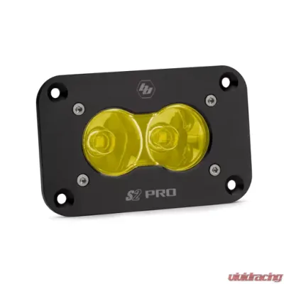 Baja Designs Flush Mount Amber Lens Work/Scene Pattern S2 Pro LED Work Light - 481016