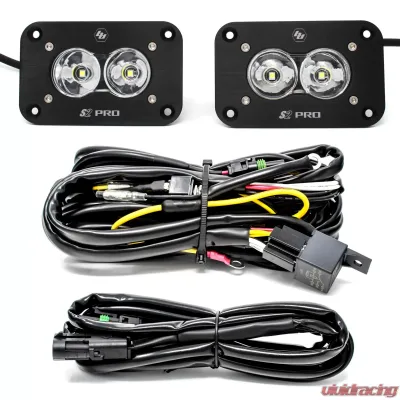 Baja Designs Flush Mount Work/Scene Pattern Pair S2 Pro LED Light Pod Kit - 487808
