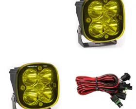 Baja Designs Amber Lens Spot Pattern Squadron Pro Series LED Light Pods Pair