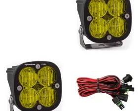 Baja Designs Amber Lens Wide Cornering Pattern Squadron Pro Series LED Light Pods Pair