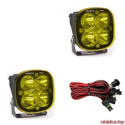Baja Designs Amber Lens Work/Scene Pattern Squadron Pro Series LED Light Pods Pair - 497816