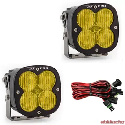 Baja Designs Amber Lens Wide Cornering Pattern Pair XL Pro Series LED Light Pods - 507815