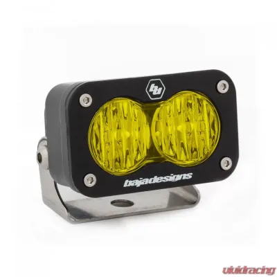 Baja Designs Amber Lens Wide Cornering Pattern S2 Sport LED Work Light Each - 540015