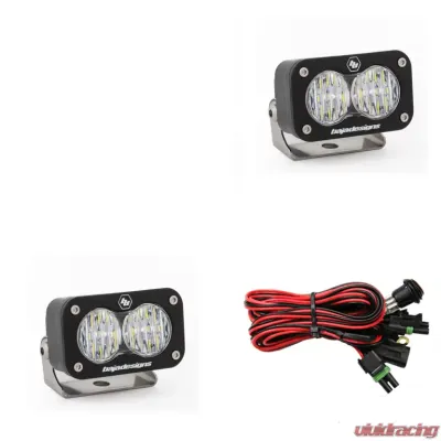 Baja Designs Clear Lens Wide Cornering Pattern S2 Sport LED Work Light Pair - 547805