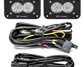 Baja Designs Clear Lens Wide Cornering Pattern Flush Mount Kit S2 Sport LED Work Light