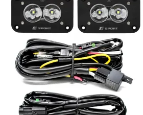 Baja Designs Clear Lens Work/Scene Pattern Flush Mount Kit S2 Sport LED Work Light