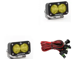 Baja Designs Amber Lens Wide Cornering Pattern S2 Sport LED Work Light Pair